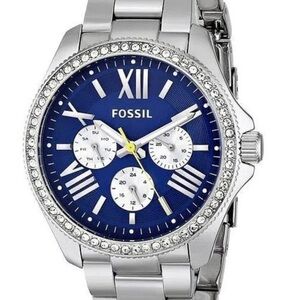 Fossil watch with Navy Face and Diamond Dial